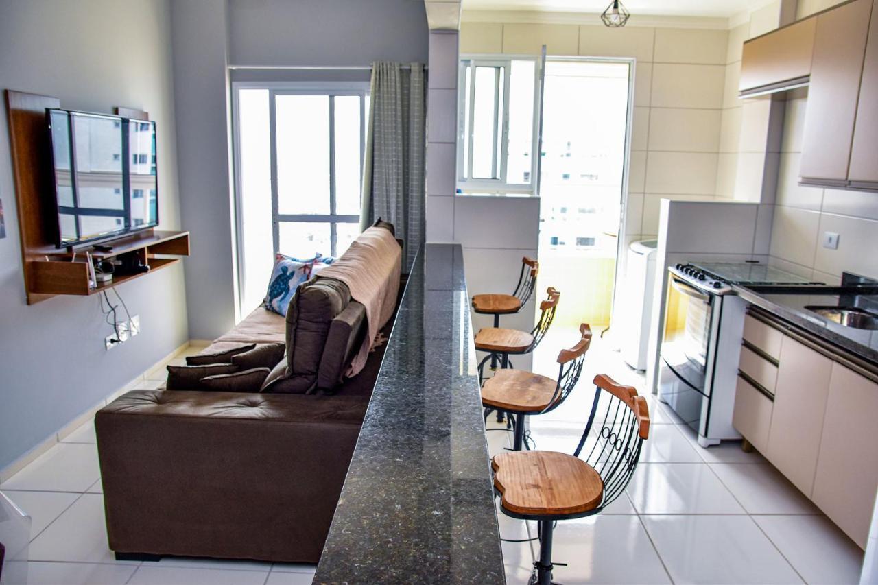 Apto C Wi-Fi A Beira-Mar Na Praia Jardim Real Sp Appartement Praia Grande  Buitenkant foto