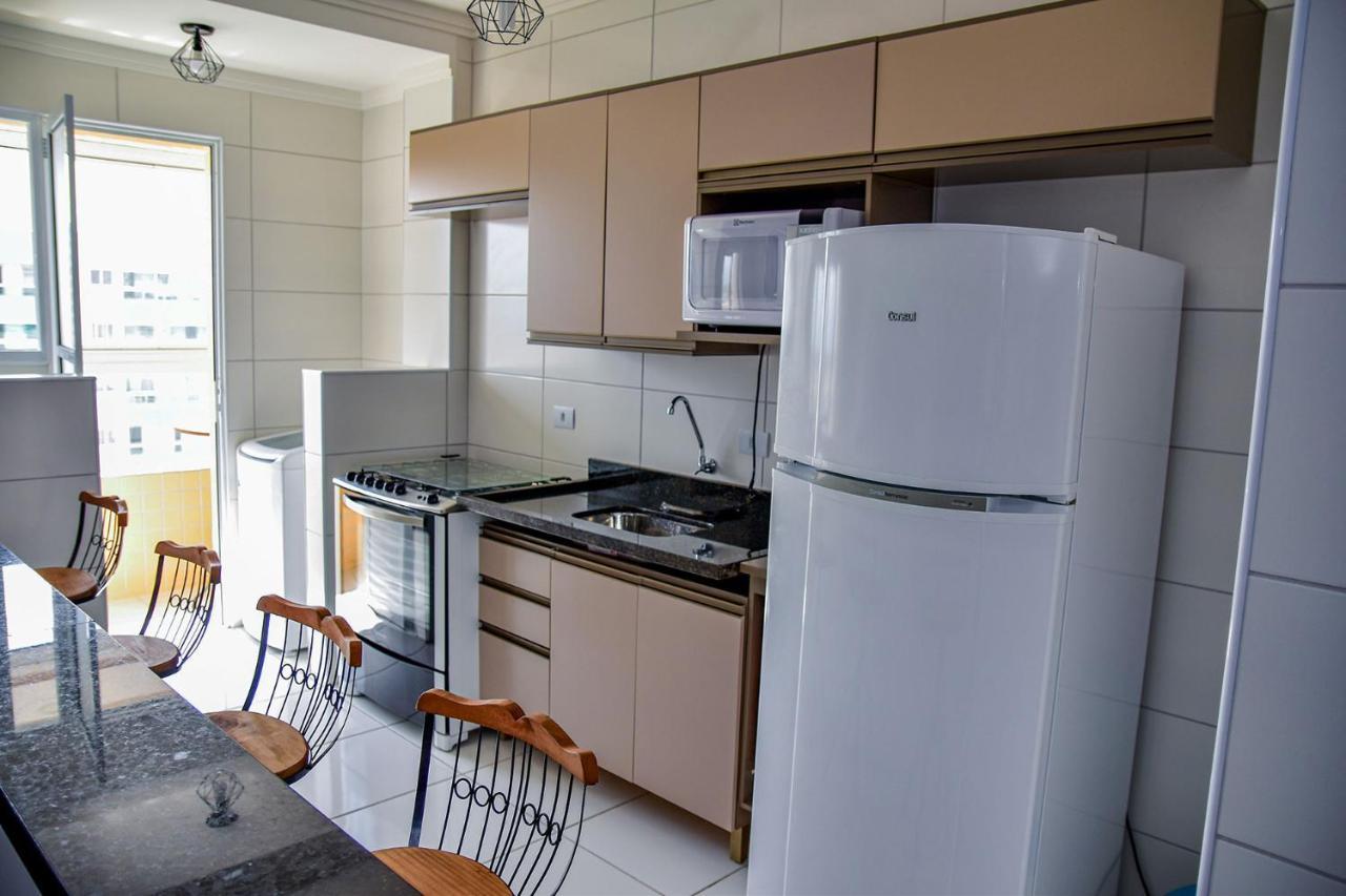 Apto C Wi-Fi A Beira-Mar Na Praia Jardim Real Sp Appartement Praia Grande  Buitenkant foto